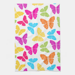 Linge De Cuisine Moderne Vibrant Arc-en-ciel Butterfly mûre Motif