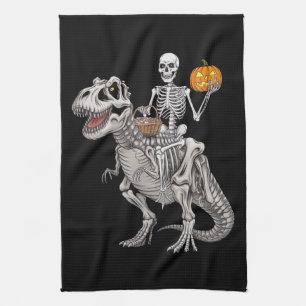 Linge De Cuisine Momie de squelette à cheval dinosaure T rex Hallow