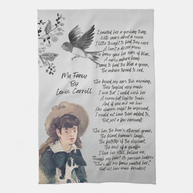 Linge De Cuisine Mon Fantôme Poem Par Lewis Carroll (Vertical)