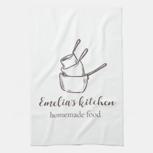 Linge De Cuisine Mon logo de petite entreprise de cuisine miniature