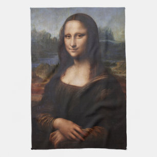 Linge De Cuisine Mona Lisa et Leonardo da Vinci /Italie vintage
