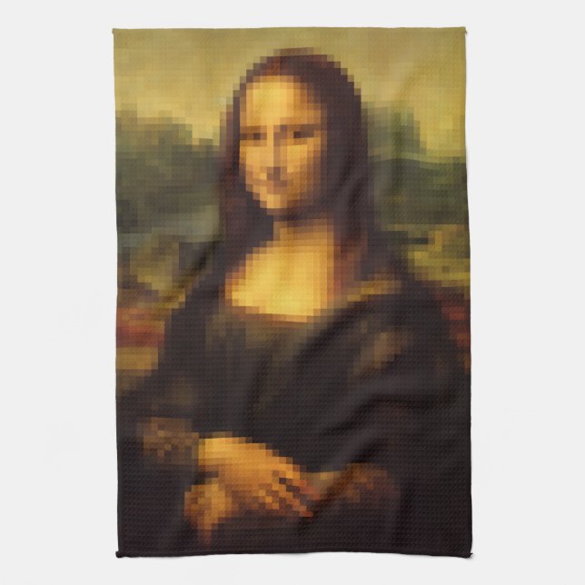 Linge De Cuisine Mona Lisa Pixellée (Vertical)