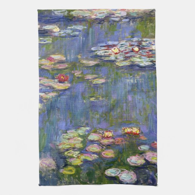 Linge De Cuisine Monet Water Lilies Fine Art (1916) (Vertical)