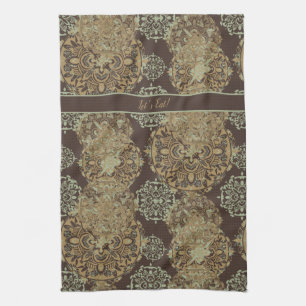 Linge De Cuisine Monogramme Boho Moody Mandalas