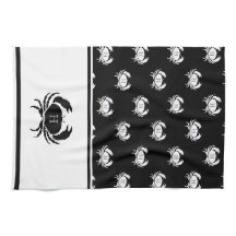 Monogramme Crabe noir et blanc Nautique