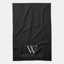 Monogramme familial Élégante cuisine noire