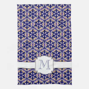 Linge De Cuisine Monogramme méditerranéen espagnol de famille du
