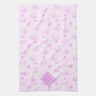 Linge De Cuisine Monogramme Motif de l'orignal de campagne mignonne