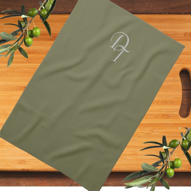Linge De Cuisine Monogramme - Olive (Créateur téléchargé)
