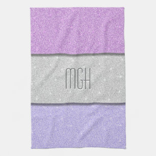 Linge De Cuisine Monogramme personnalisé faux paillettes Bling