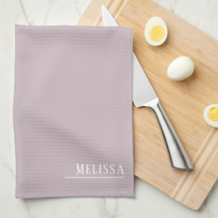 Linge De Cuisine monogramme personnalisé, mauve moderne