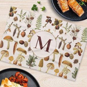 Linge De Cuisine Monogramme Vintage Pine Forest Treasures Motif