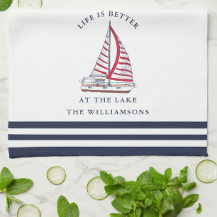 Linge De Cuisine Monogrammed Life is Better at the Lake