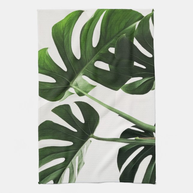 Linge De Cuisine Monstera Fromage Suisse Plante Plat Tropical (Vertical)