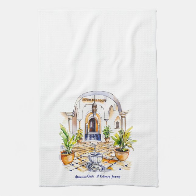 Linge De Cuisine Moroccan Oasis - A Culinary Journey Kitchen Towels (Vertical)