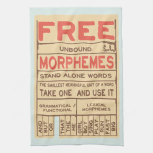 Linge De Cuisine Morphèmes libres Funny Grammar Anglais