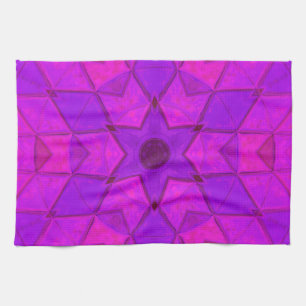 Linge De Cuisine Mosaic Kaleidoscope Fleur rose