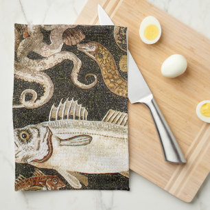 Linge De Cuisine Mosaïque romaine antique Pompéi Sea Life Mosaïque 