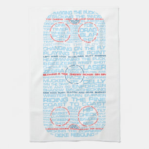 Linge De Cuisine Mot d'art de la patinoire de hockey