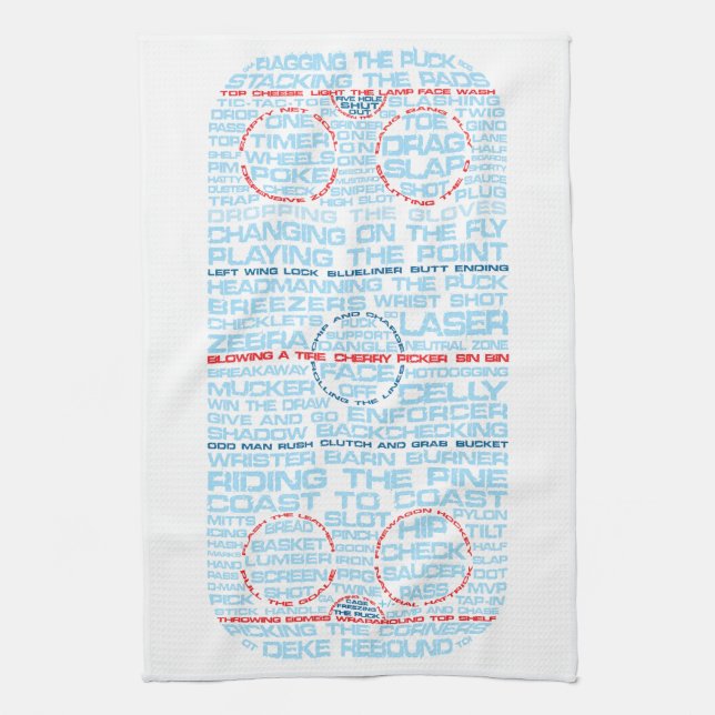 Linge De Cuisine Mot d'art de la patinoire de hockey (Vertical)