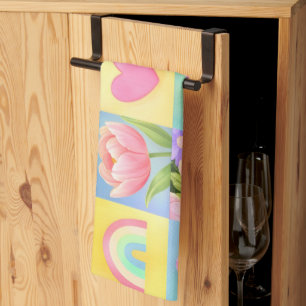 Linge De Cuisine Motif à carreaux floral coloré et tendance