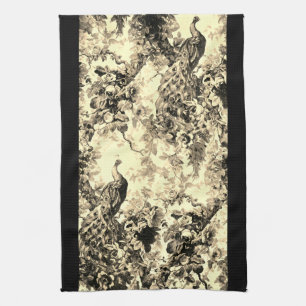 Linge De Cuisine motif à fleurs de paon victorien élégant