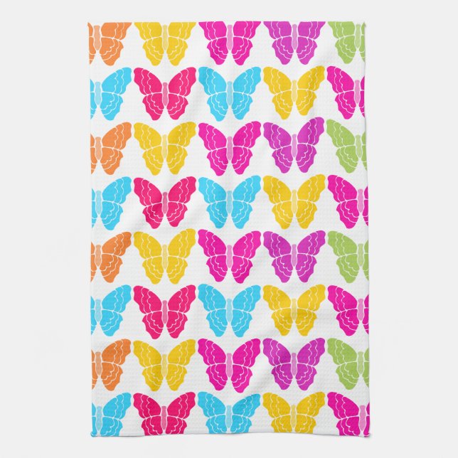 Linge De Cuisine Motif à papillon arc-en-ciel mignon (Vertical)
