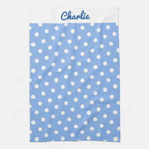 Linge De Cuisine Motif à pois bleus Personnalisé élégant