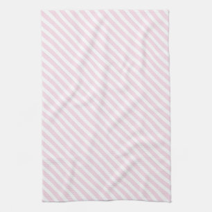 Linge De Cuisine Motif à rayures rose et blanc