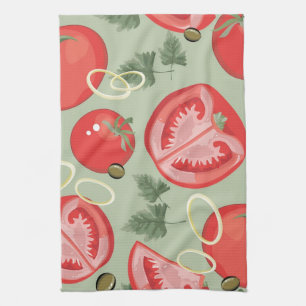 Linge De Cuisine Motif abstrait avec la tomate