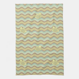 Linge De Cuisine motif abstrait coloré, vagues