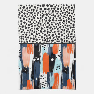 Linge De Cuisine Motif Abstrait de chien moderne