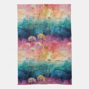 Linge De Cuisine Motif Abstrait de Pissenlit Vintage (1)