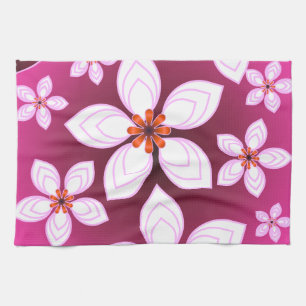 Linge De Cuisine Motif Abstrait Floral Rose   Fleur Esthétique Ar