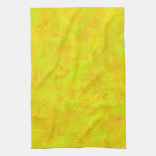 Linge De Cuisine Motif Abstrait Jaune Orange Vert