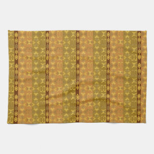 Linge De Cuisine motif africain ethnique avec des simbols d'Adinkra