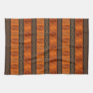 Linge De Cuisine Motif africain ethnique avec des simbols d'Adinkra