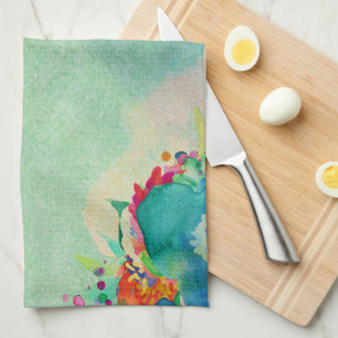 Linge De Cuisine Motif aquarelle floral abstrait ravissant