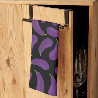 Linge De Cuisine Motif aubergine 