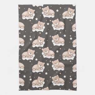 Linge De Cuisine motif avec le petit sommeil d'ours