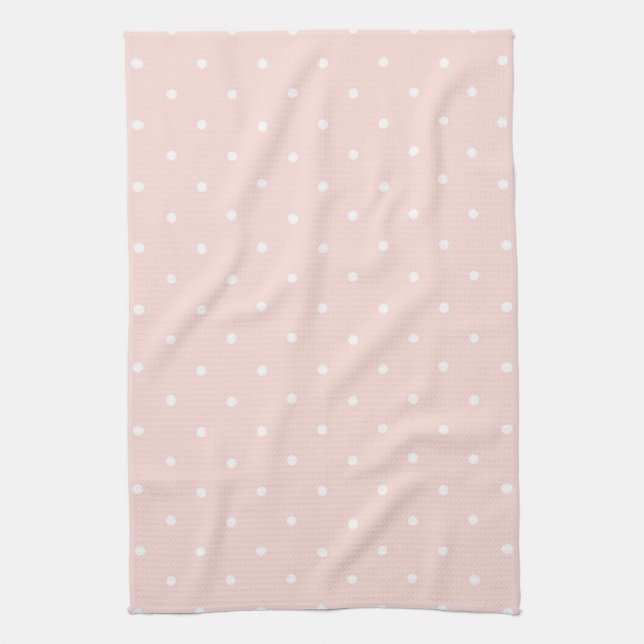 Linge De Cuisine Motif avec le pois blanc (Vertical)