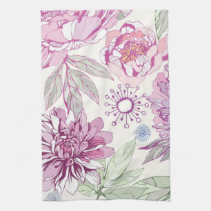 Linge De Cuisine Motif avec les fleurs roses