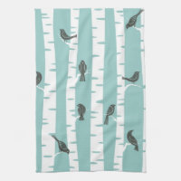 Motif avec oiseaux et arbres