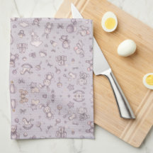 motif bébé violet