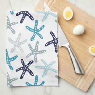 Linge De Cuisine Motif bleu d'étoiles de mer