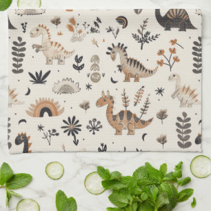 Linge De Cuisine Motif Boho Jungle Dinosaur
