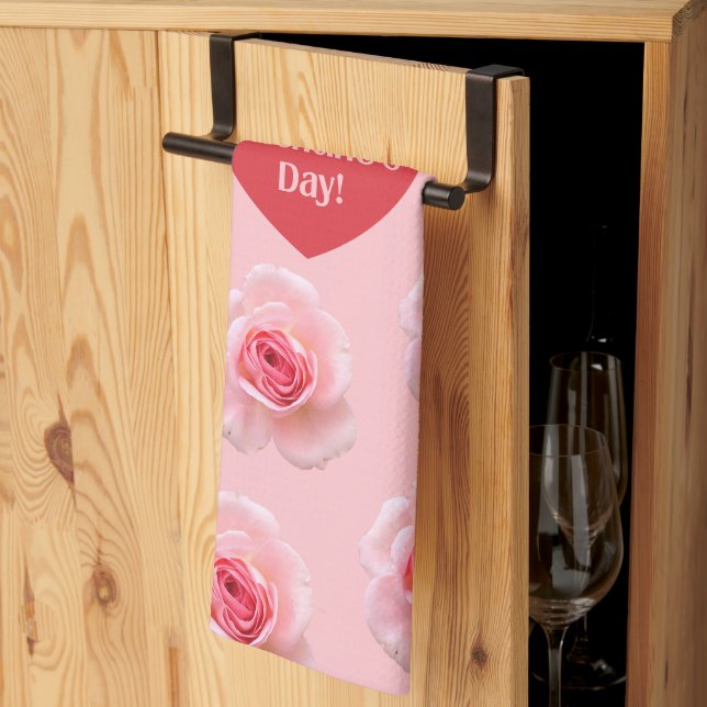 Linge De Cuisine Motif Bonne Saint Valentin 2024 Arrière - plan (Pliage en tiers)