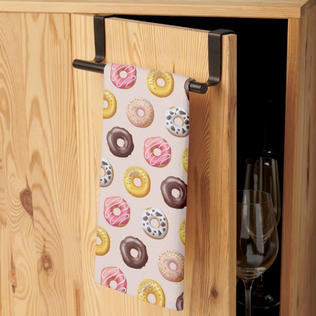 Linge De Cuisine Motif Boutique de boulangerie Donut (Pliage en tiers)