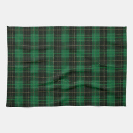 Linge De Cuisine Motif carreau de Noël d'hiver vert festif