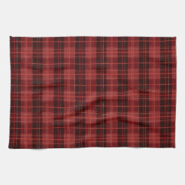 Linge De Cuisine Motif carreau de Noël hiver rouge festif